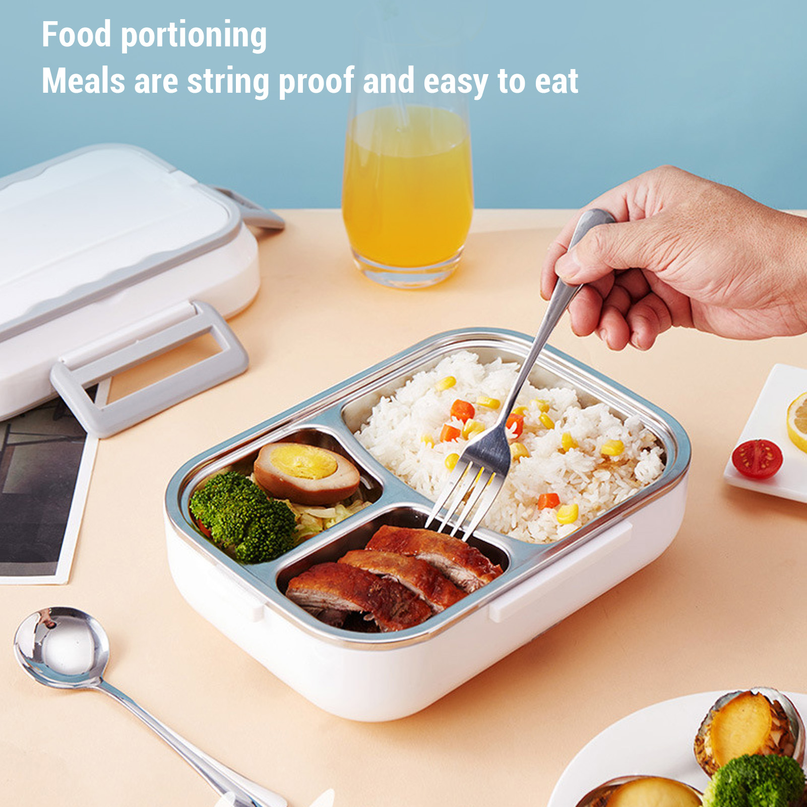 Portable Food Warmer - Electric Lunch Box 40W 1.2L 304