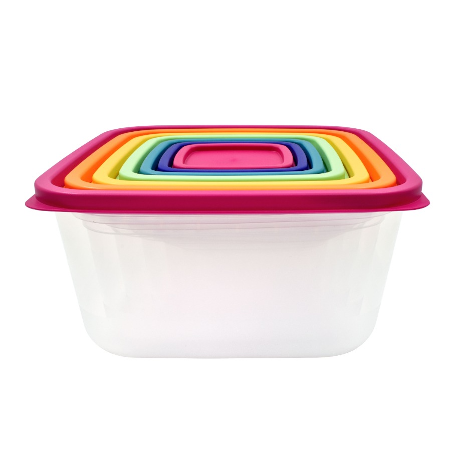 Best Food Storage - Plastic Rainbow Food Storage Set, Multi