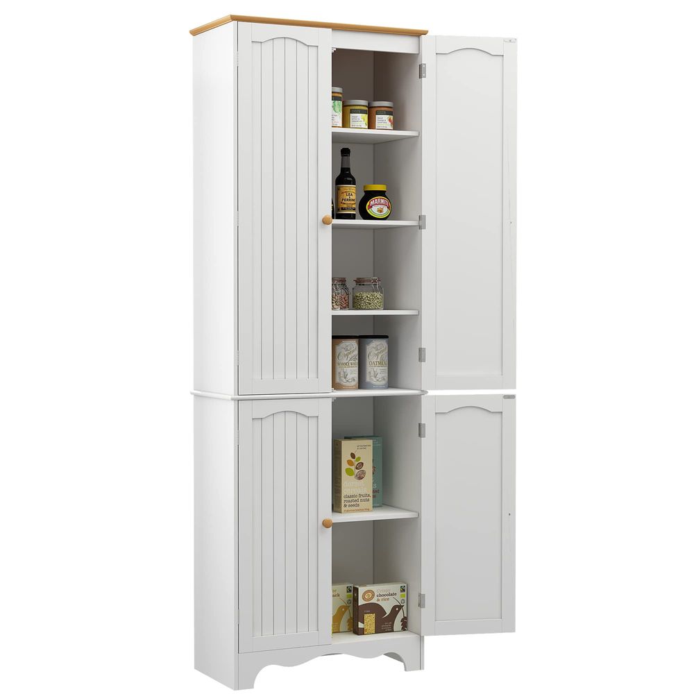 Food Storage Kitchen Cabinet - 72 Tall Kitchen Pantry Cabinet, Freestanding