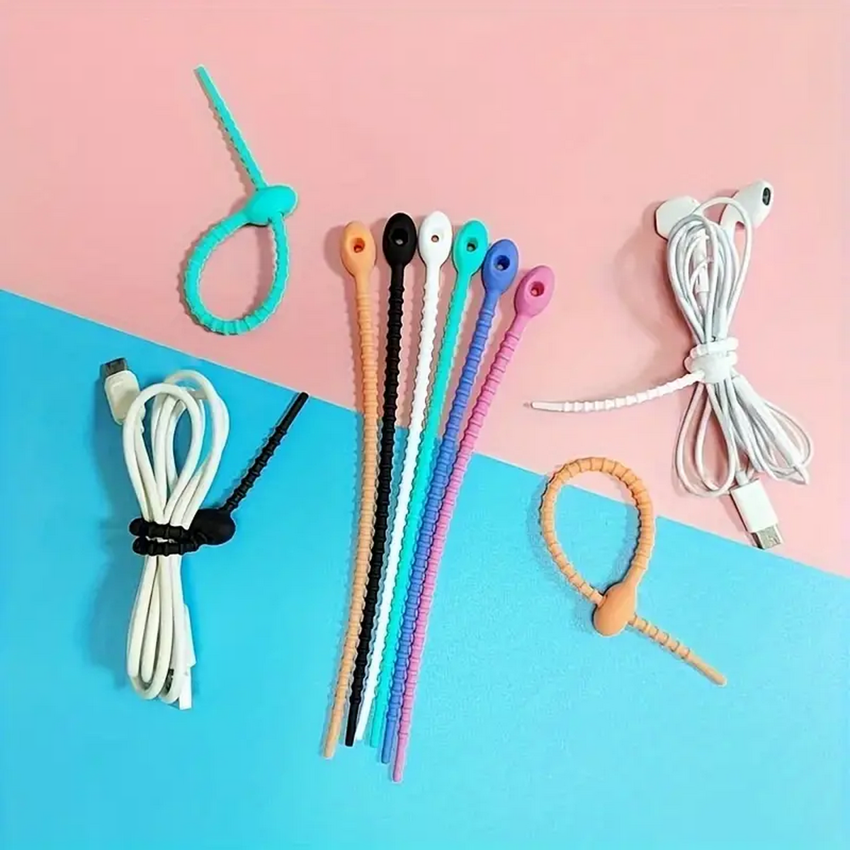 Food Storage Silicone - Silicone Reusable Cable Wire Organizer, Storage