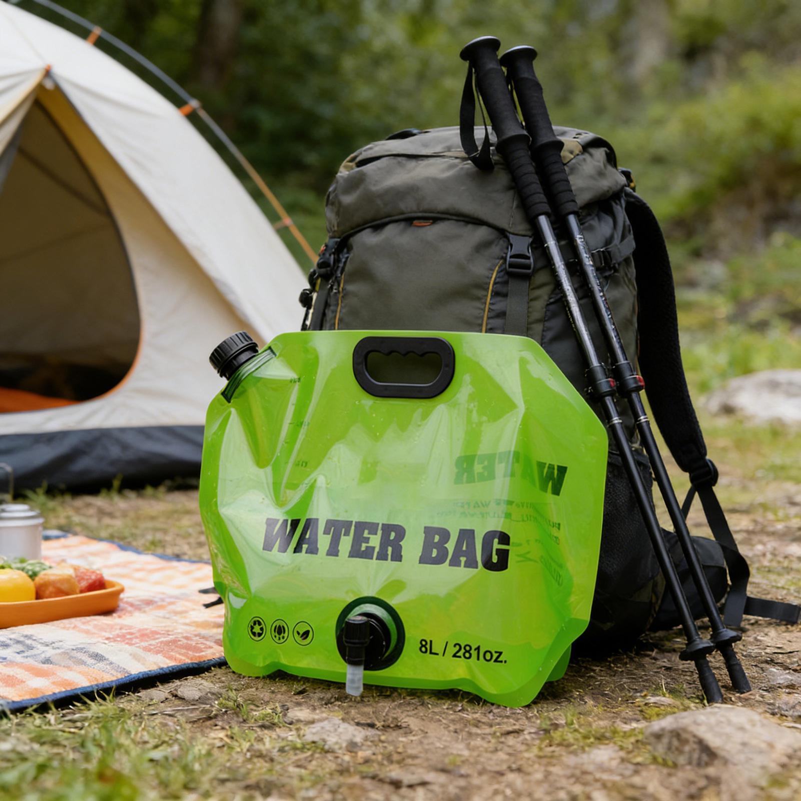 Food Storage Hiking - Camping Water Container 8L Leakproof Foldable