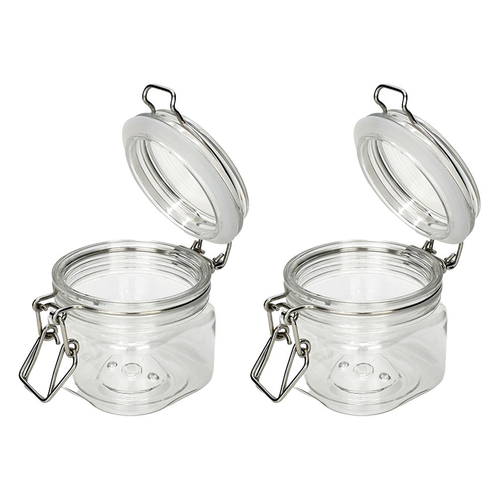 Food Storage Plastic - 2Pcs Sealed Storage Jars Transparent Honey