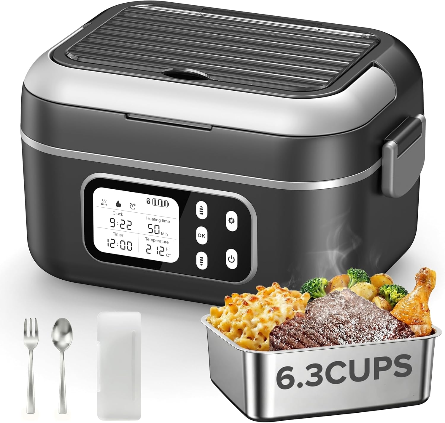 Portable Food Warmer - Cordless Electric Lunch Box 1.5L 27000mAh