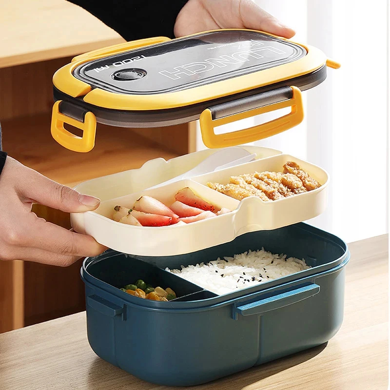 Food Storage Hiking - 2 Layer Bento Lunch Box With