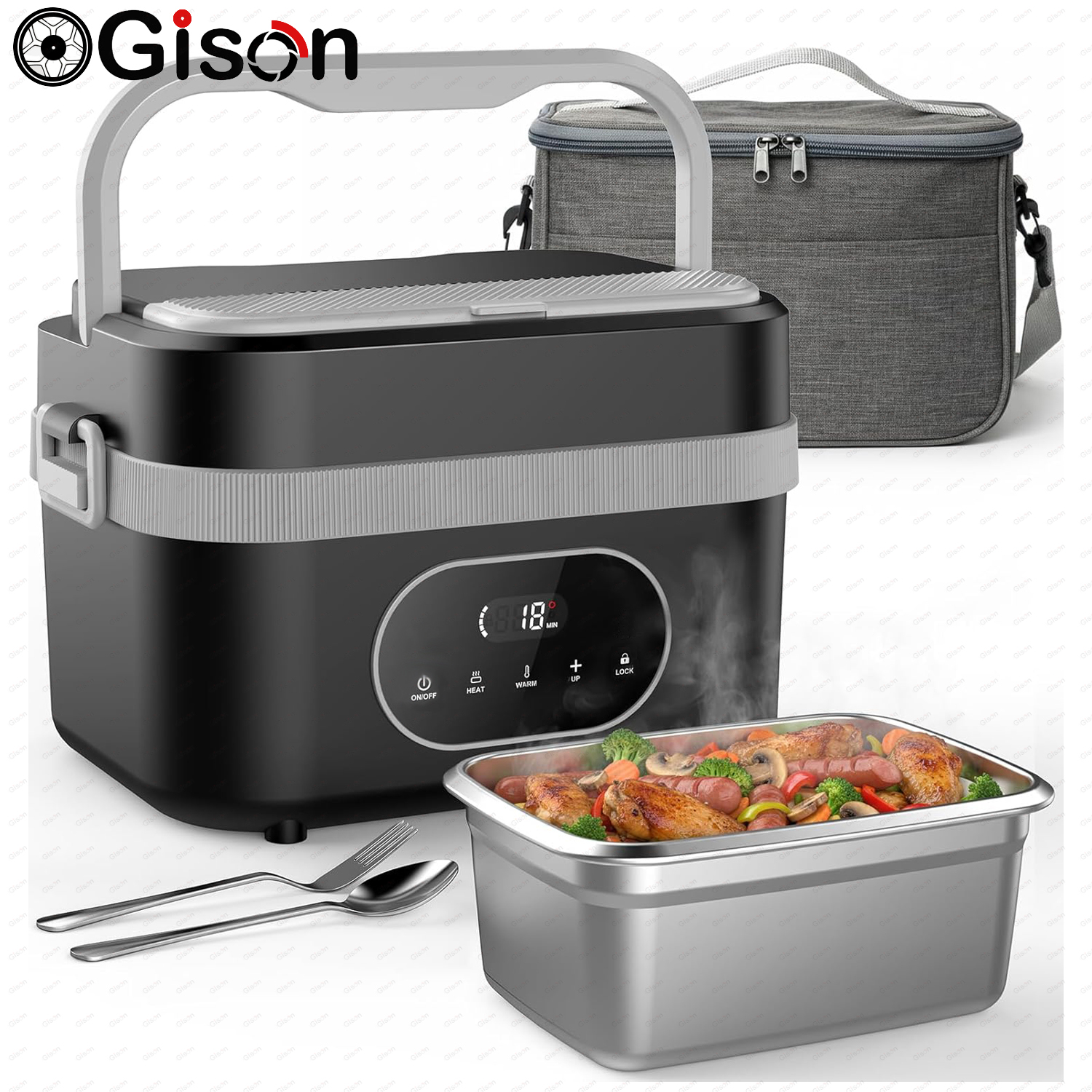 Portable Food Warmer - Gison 1.5L Electric Heated Lunch Box