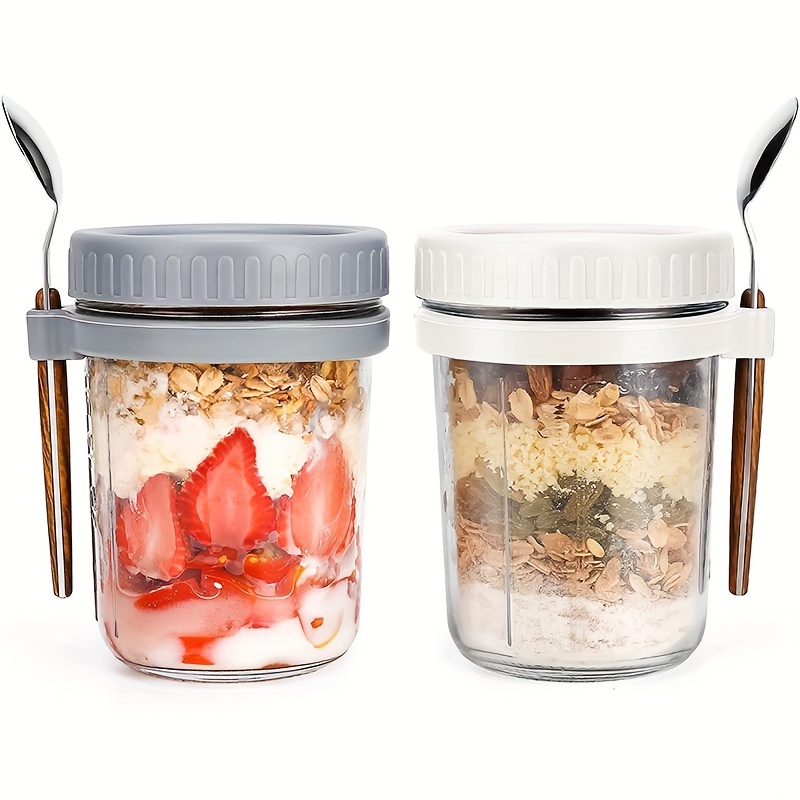 1pc/2pcs Glass Oatmeal Cup, Ov - Food Storage Bowls recension och pris