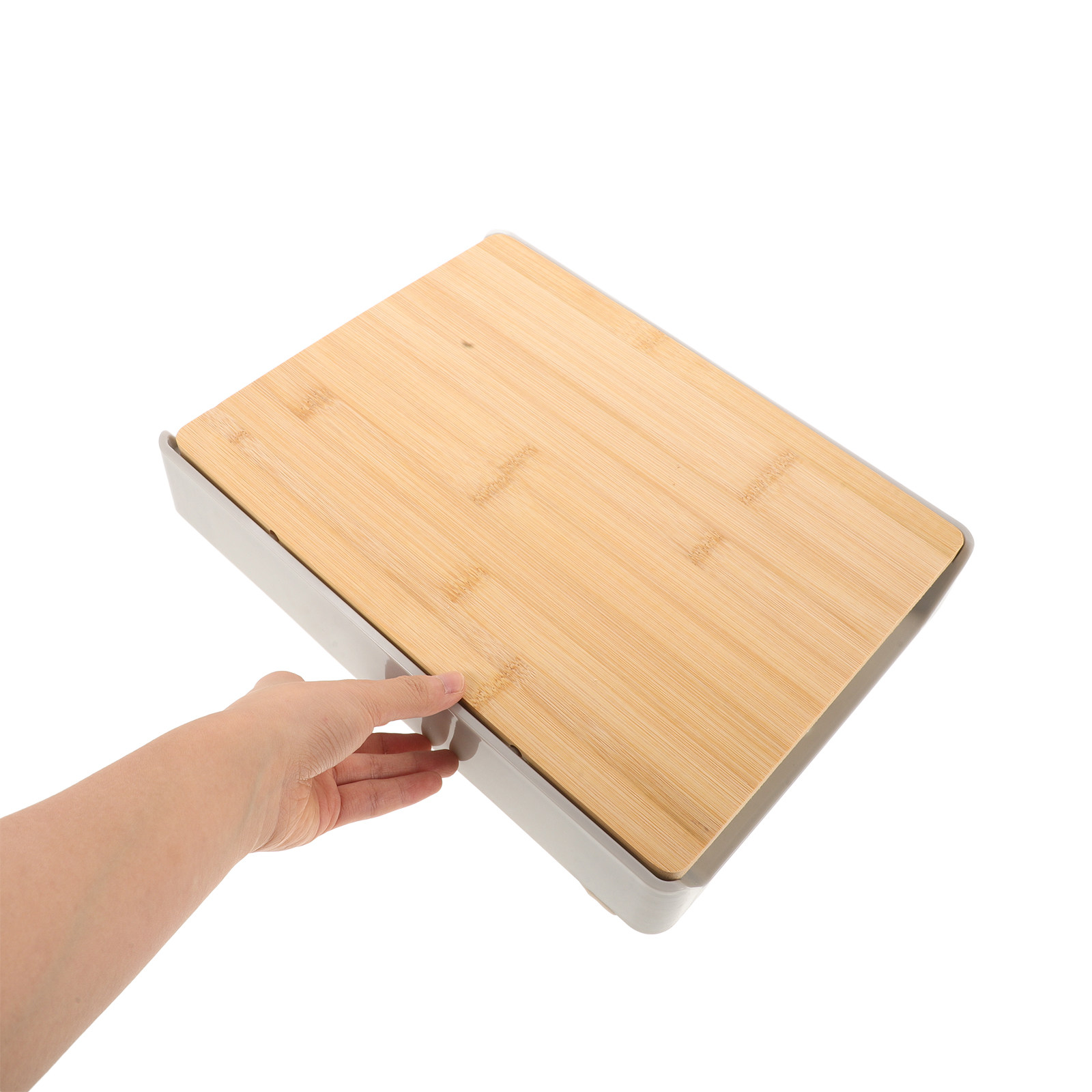 Bamboo Cutting Board with Pull - Food Storage Plastic recension och pris