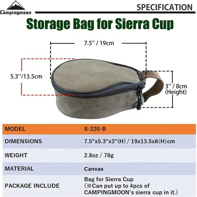 CAMPINGMOON S220-B Canvas Mini - Food Storage Hiking recension och pris
