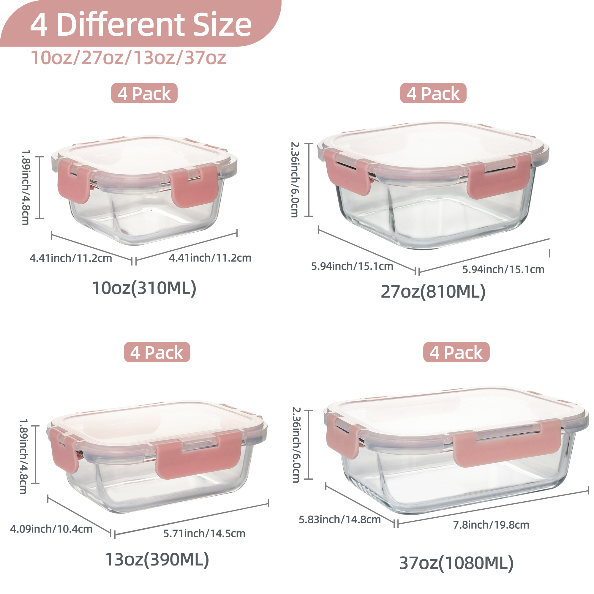 16-Piece Glass Food Storage Co - Food Storage Bowls recension och pris