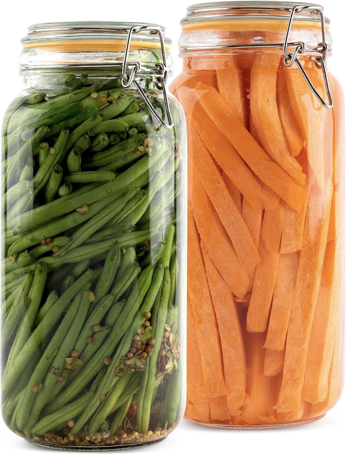 Glass Jars with Lids 67 oz Foo - Food Storage Jar Glass recension och pris