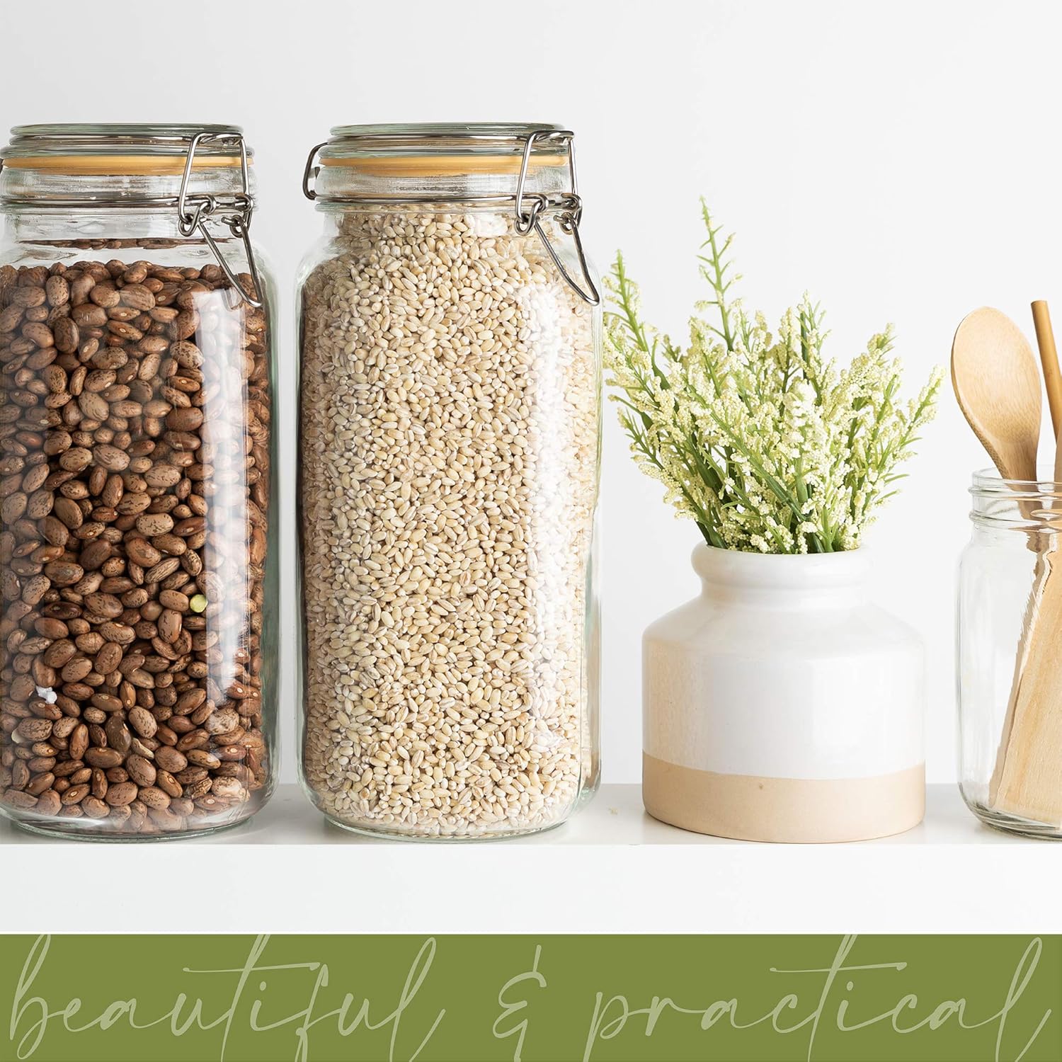Glass Jars with Lids 67 oz Foo - Food Storage Jar Glass recension och pris