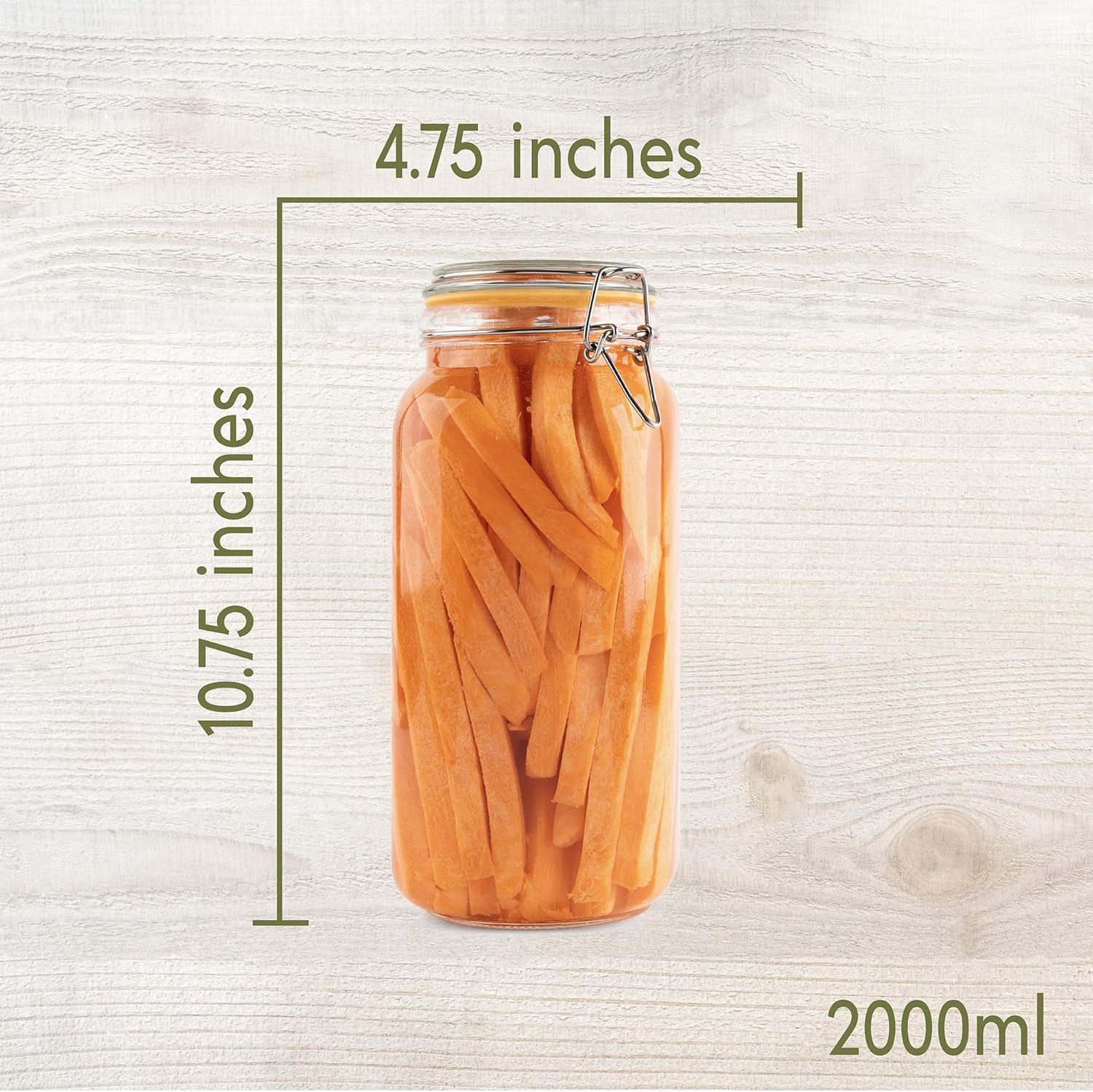 Glass Jars with Lids 67 oz Foo - Food Storage Jar Glass recension och pris
