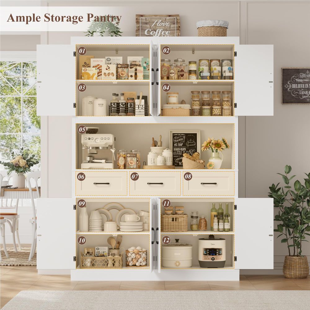 76 Tall Kitchen Pantry Storage - Food Storage Kitchen Cabinet recension och pris