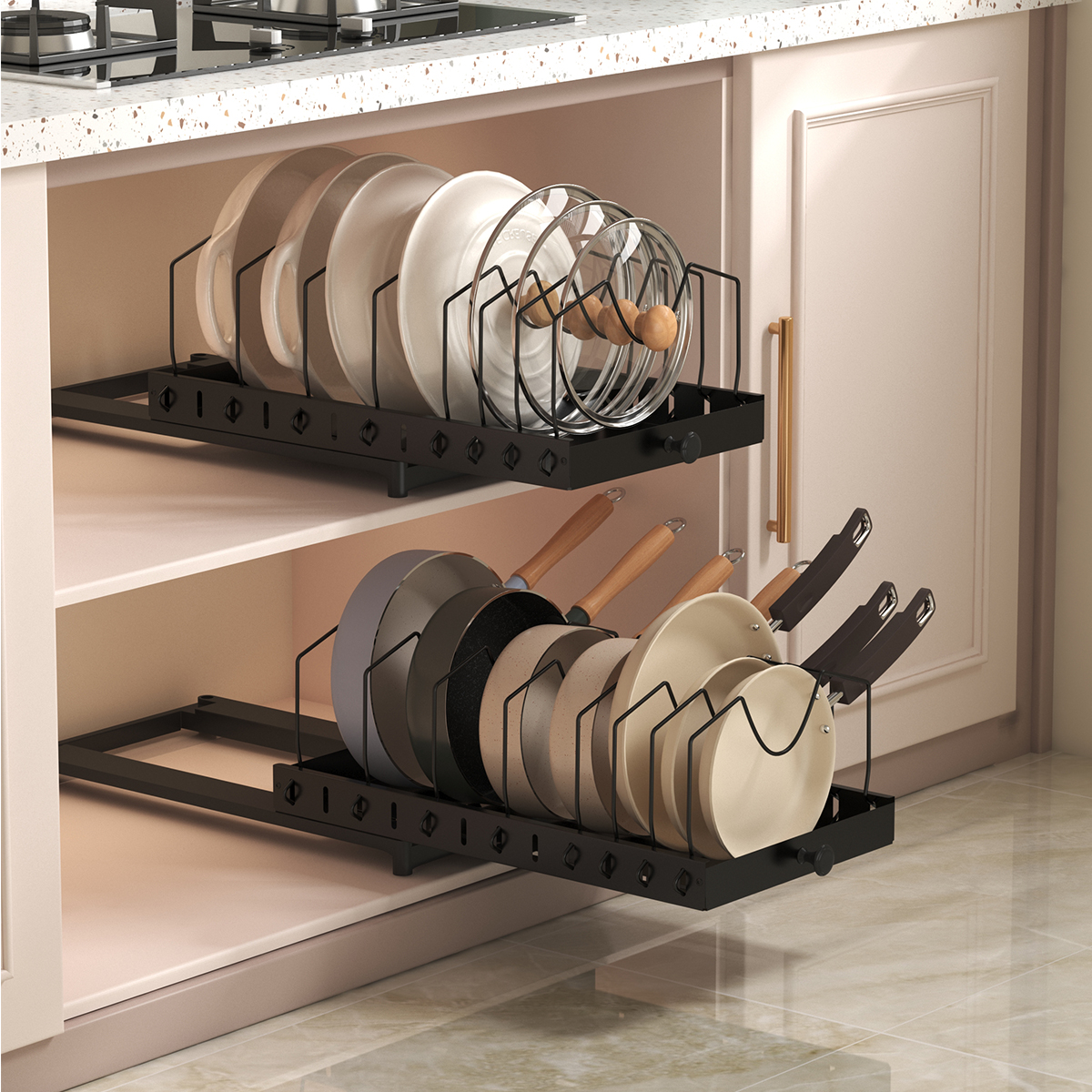 Pull out cabinet lower pot rac - Food Storage Kitchen Cabinet recension och pris