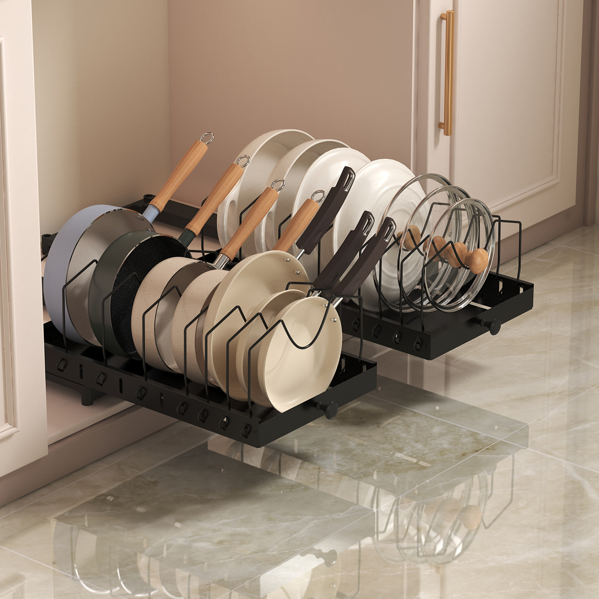 Pull out cabinet lower pot rac - Food Storage Kitchen Cabinet recension och pris