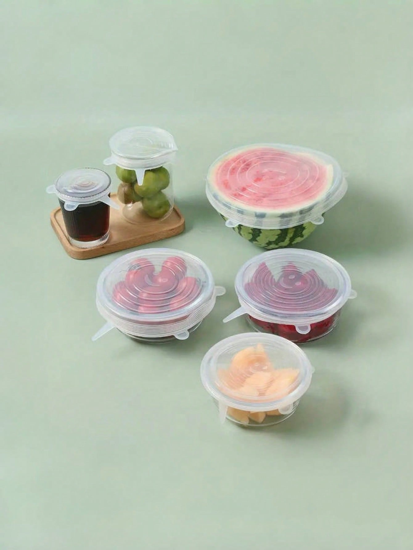 6pcs/Set Silicone Elastic Lids - Food Storage For Refrigerator recension och pris