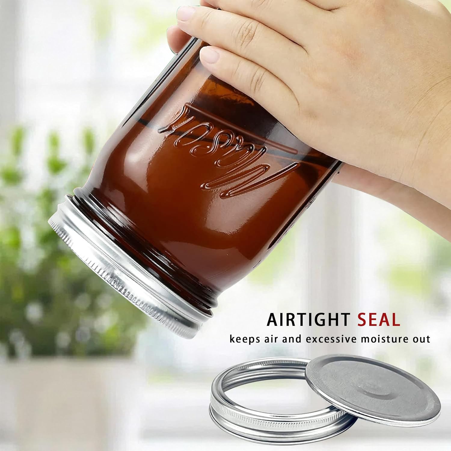Amber Wide Mouth    Jars 32 oz - Food Storage Jar Glass recension och pris
