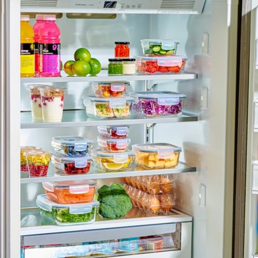 40pc Set Glass Food Storage Co - Food Storage Prep Containers recension och pris