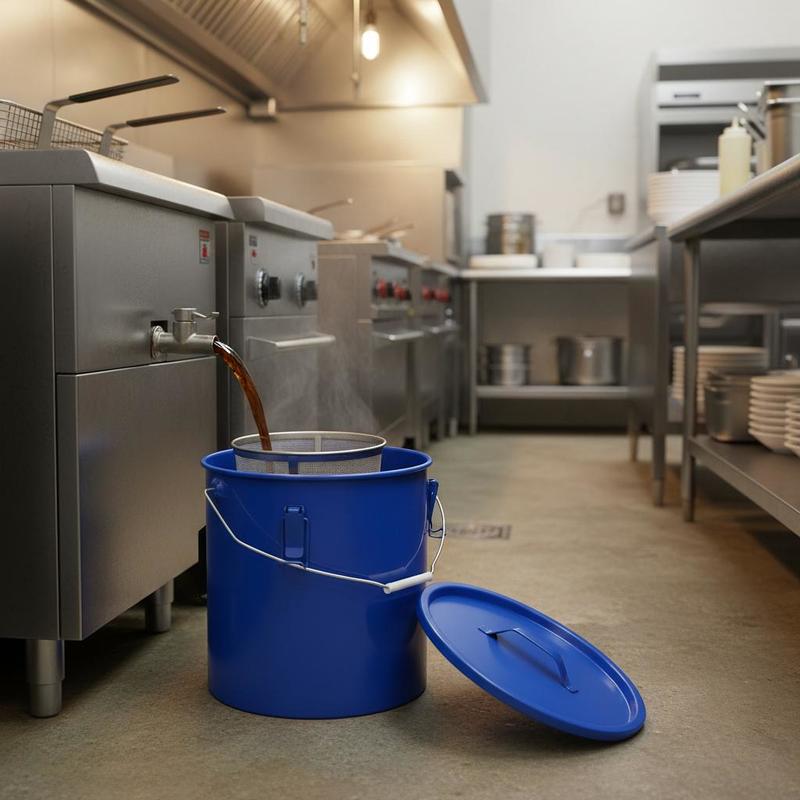 Carbon Steel Oil Storage Pail  - Food Storage In Restaurant recension och pris