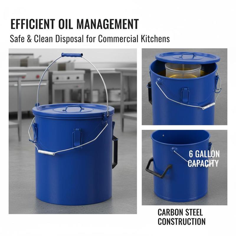 Carbon Steel Oil Storage Pail  - Food Storage In Restaurant recension och pris