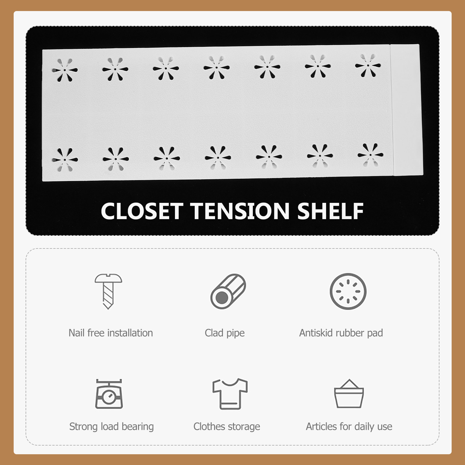 Adjustable Closet Tension Shel - Food Storage Kitchen Cabinet recension och pris