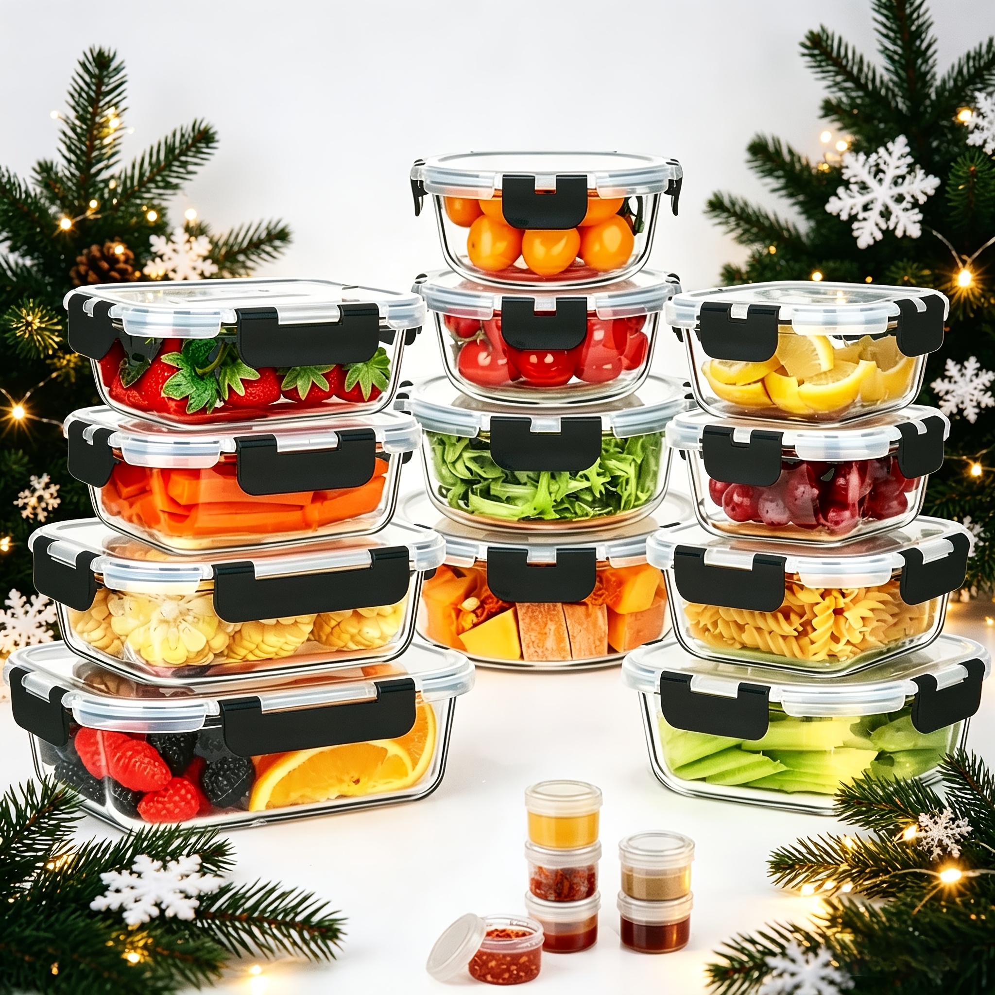 17pcs Glass Food Storage Conta - Food Storage Prep Containers recension och pris