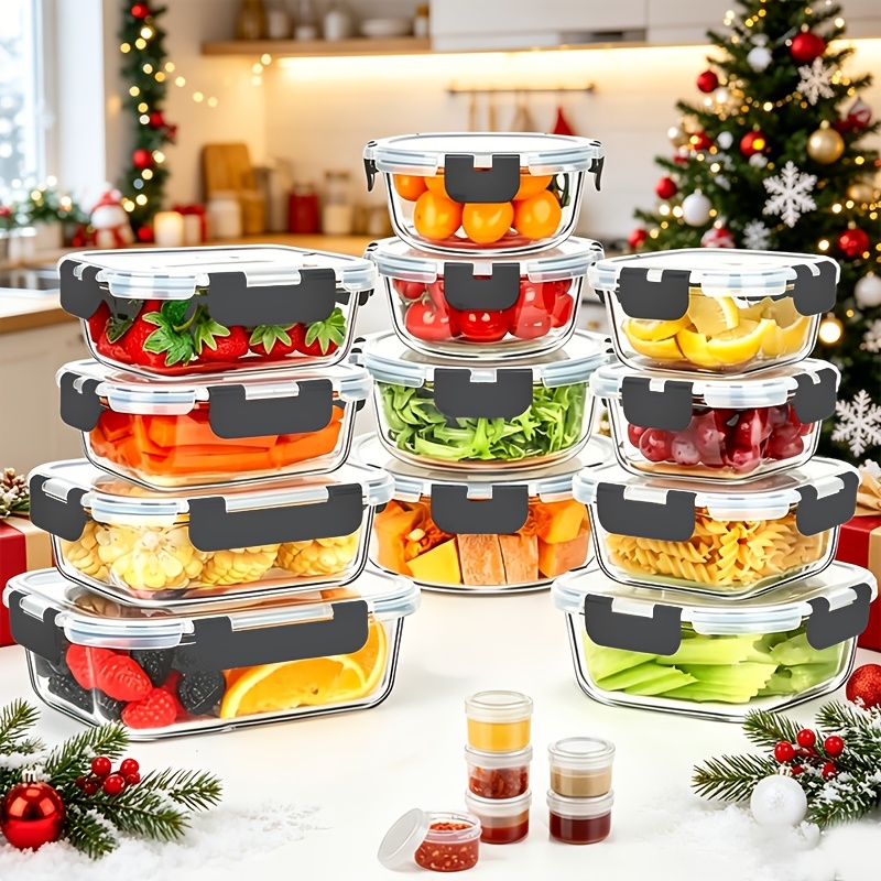 17pcs Glass Food Storage Conta - Food Storage Prep Containers recension och pris