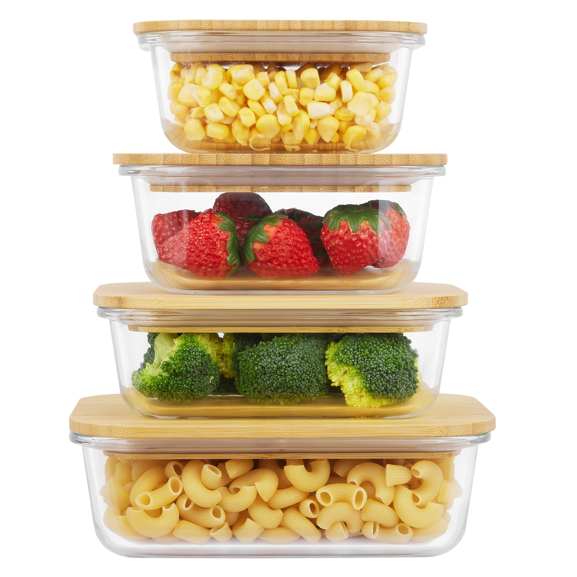 8pcs(4pcs Containers And 4pcs  - Food Storage Prep Containers recension och pris