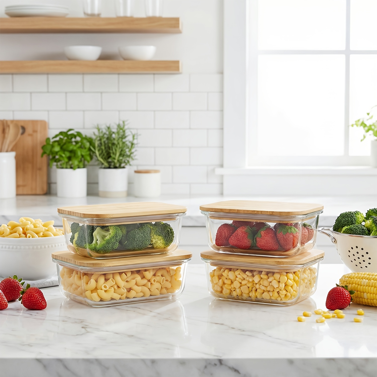 8pcs(4pcs Containers And 4pcs  - Food Storage Prep Containers recension och pris