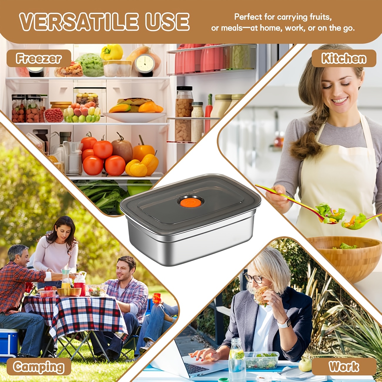 10-Piece Stainless Steel Food  - Food Storage In Restaurant recension och pris