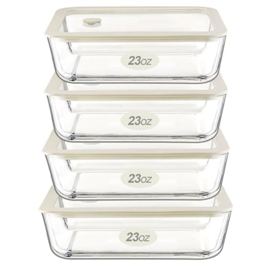 Glass Food Container Set with  - Food Storage Glass Set recension och pris