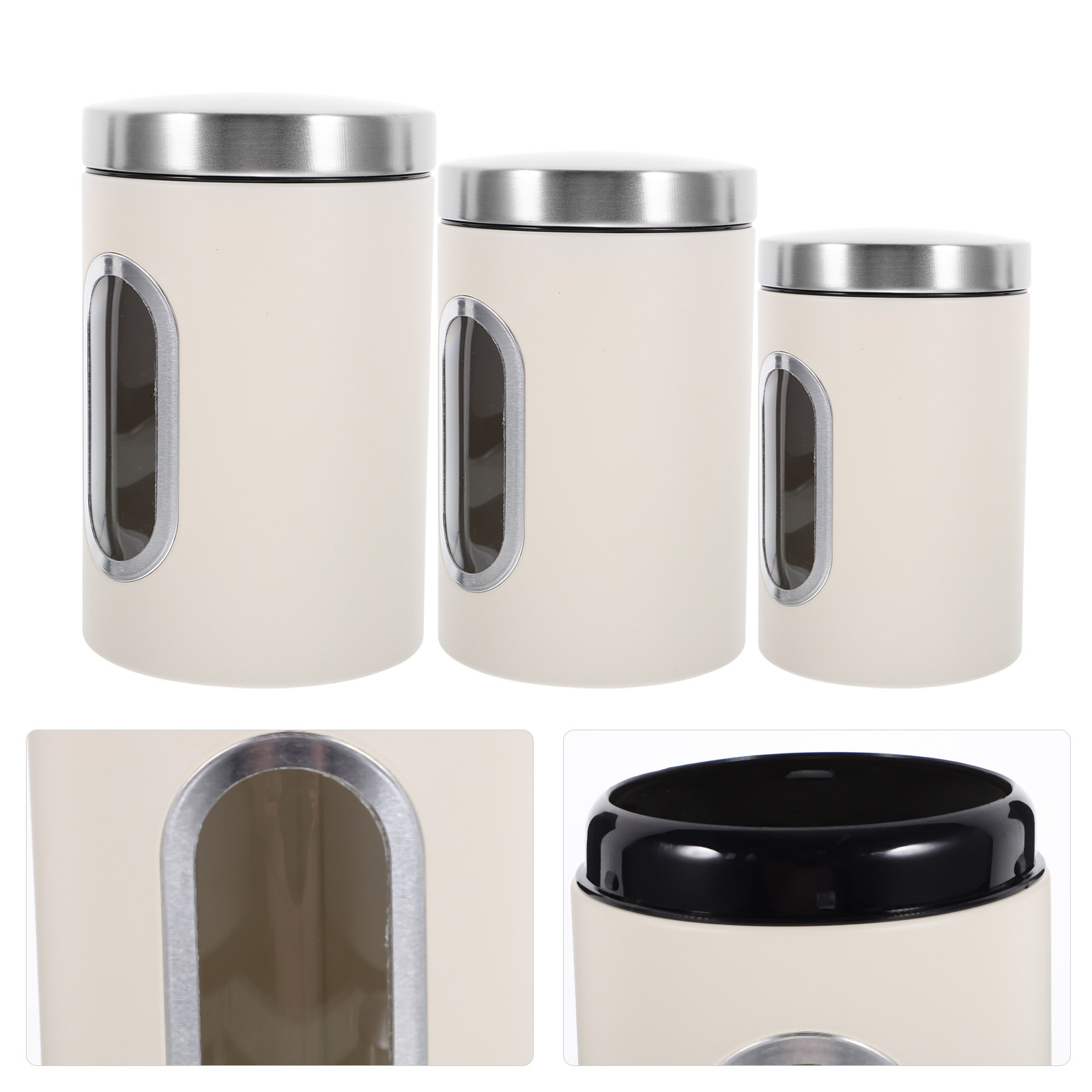 3Pcs Storage Jar Set Airtight  - Food Storage Kitchen Container Set recension och pris