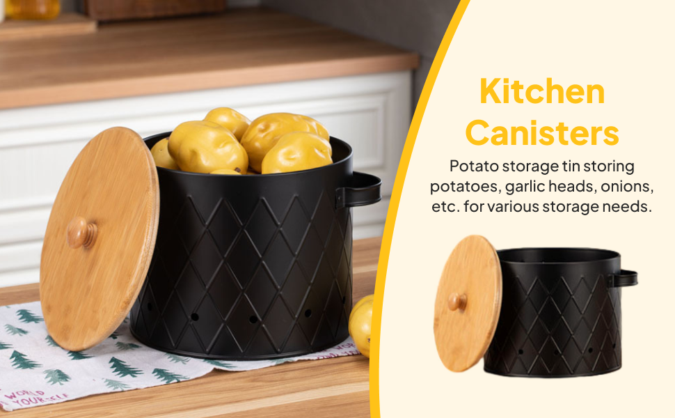 Potato Storage Tin Vintage Fre - Food Storage In Restaurant recension och pris