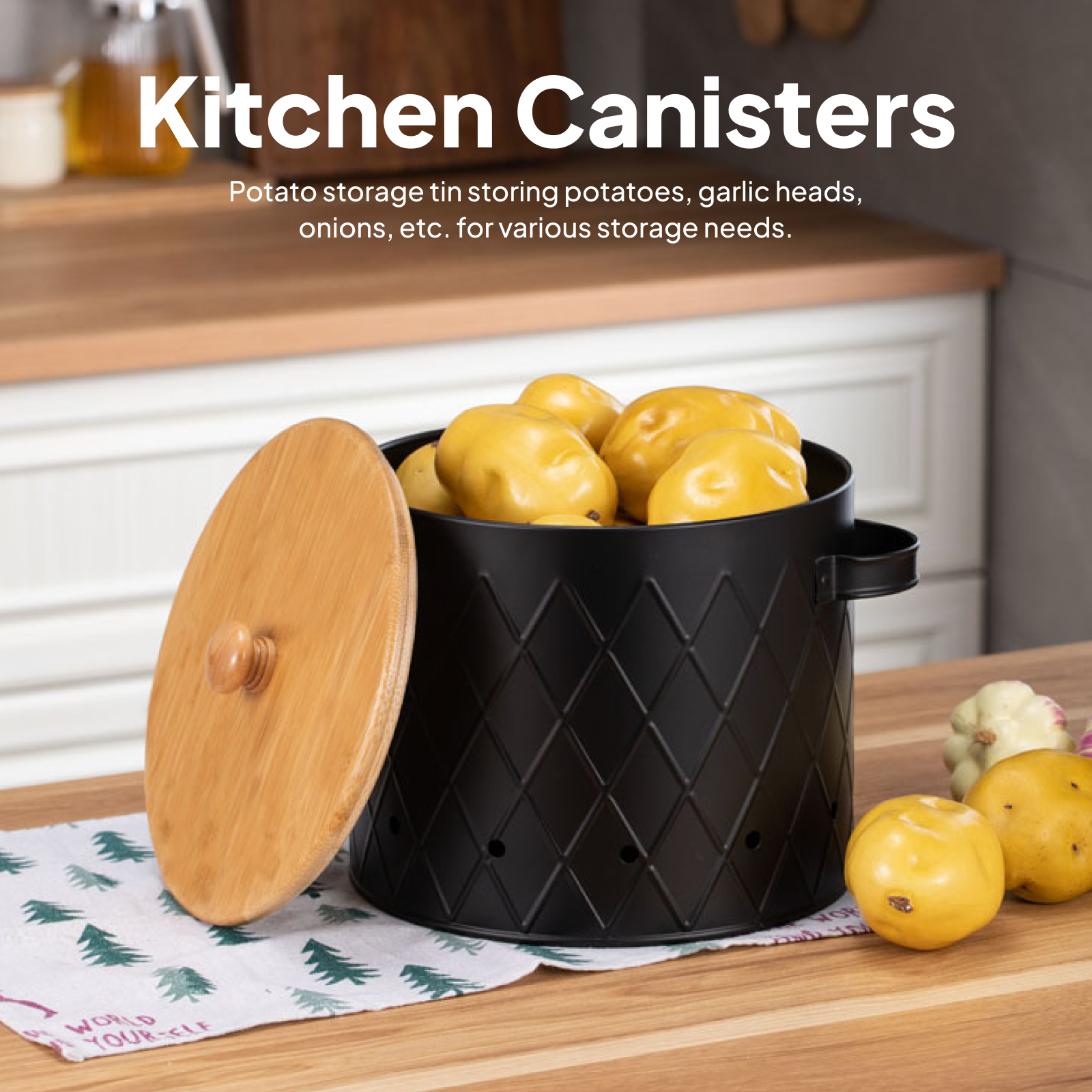 Potato Storage Tin Vintage Fre - Food Storage In Restaurant recension och pris