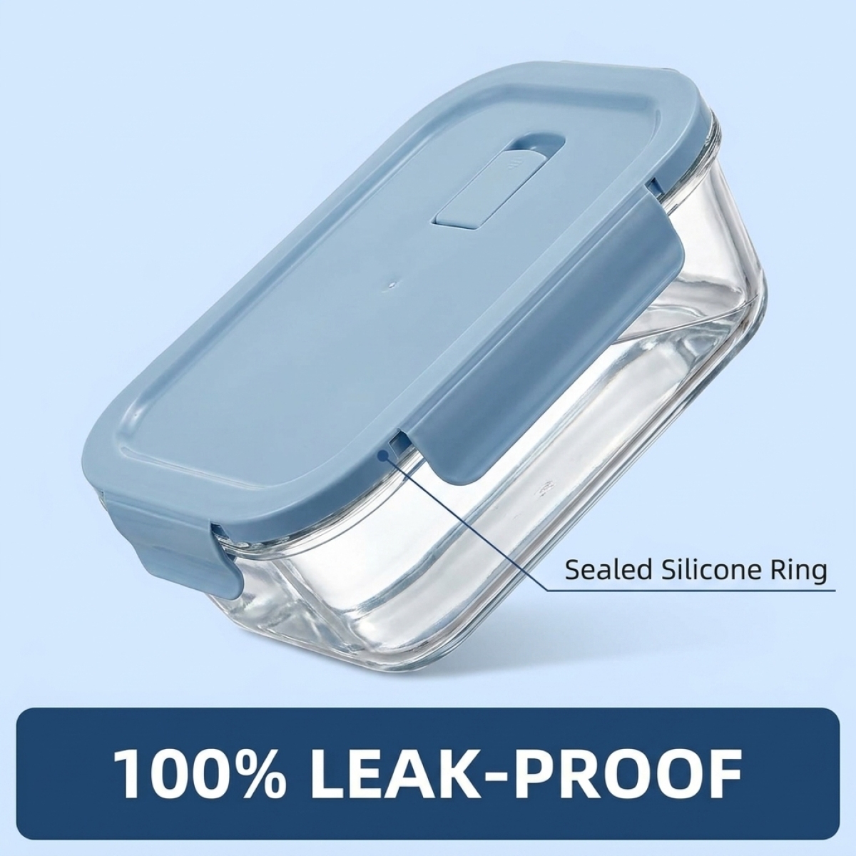 Sky Blue Glass Food Storage Co - Food Storage Silicone recension och pris
