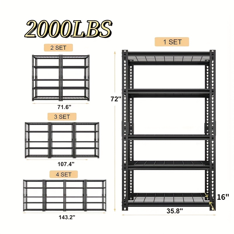 5-Tier Heavy-Duty Metal Utilit - Food Storage Room recension och pris