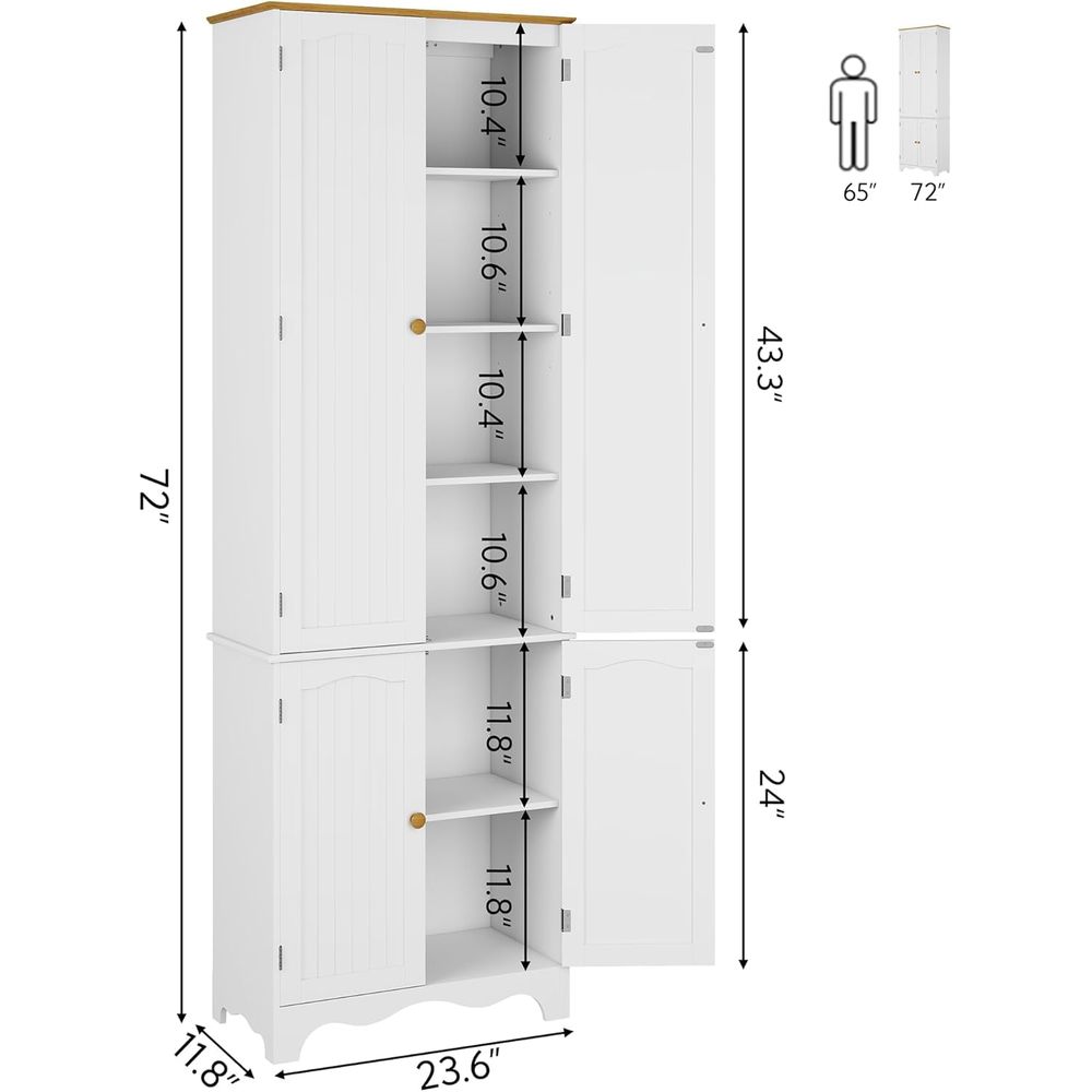 72 Tall Kitchen Pantry Cabinet - Food Storage Kitchen Cabinet recension och pris