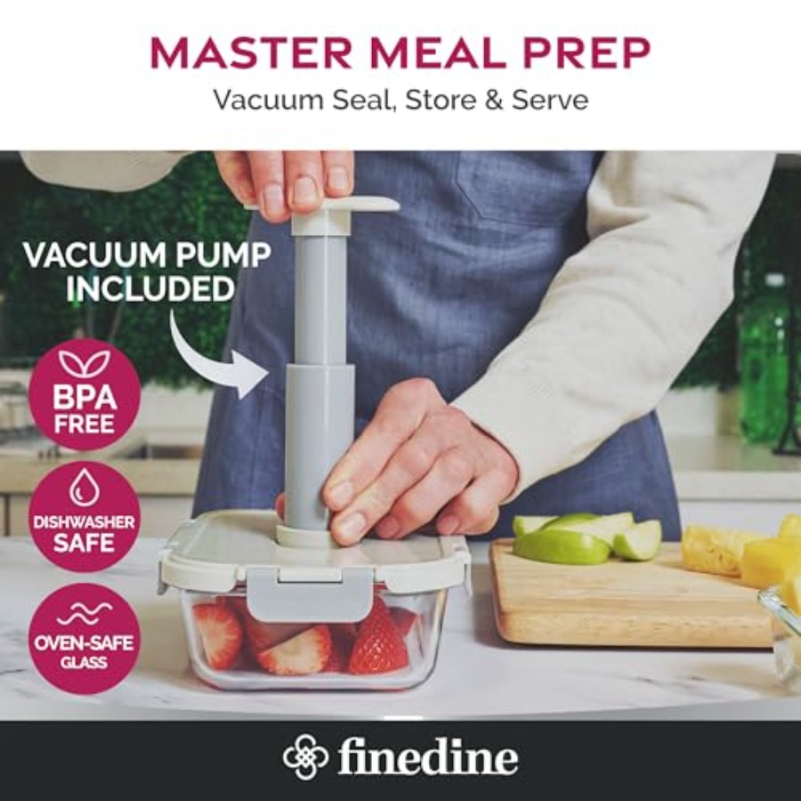 Vacuum Seal Glass Food Storage - Food Storage Kitchen Container Set recension och pris