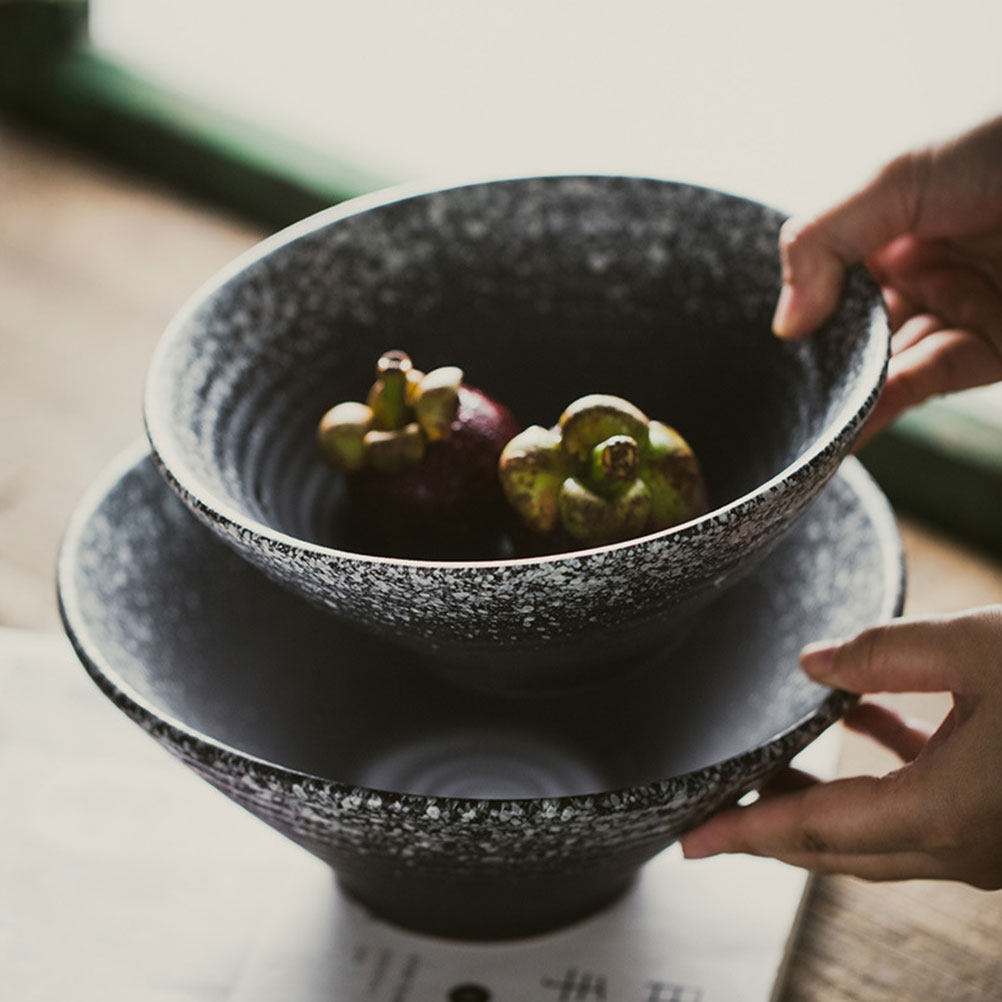 1Pcs Ceramic Ramen Bowl Black  - Food Storage In Restaurant recension och pris