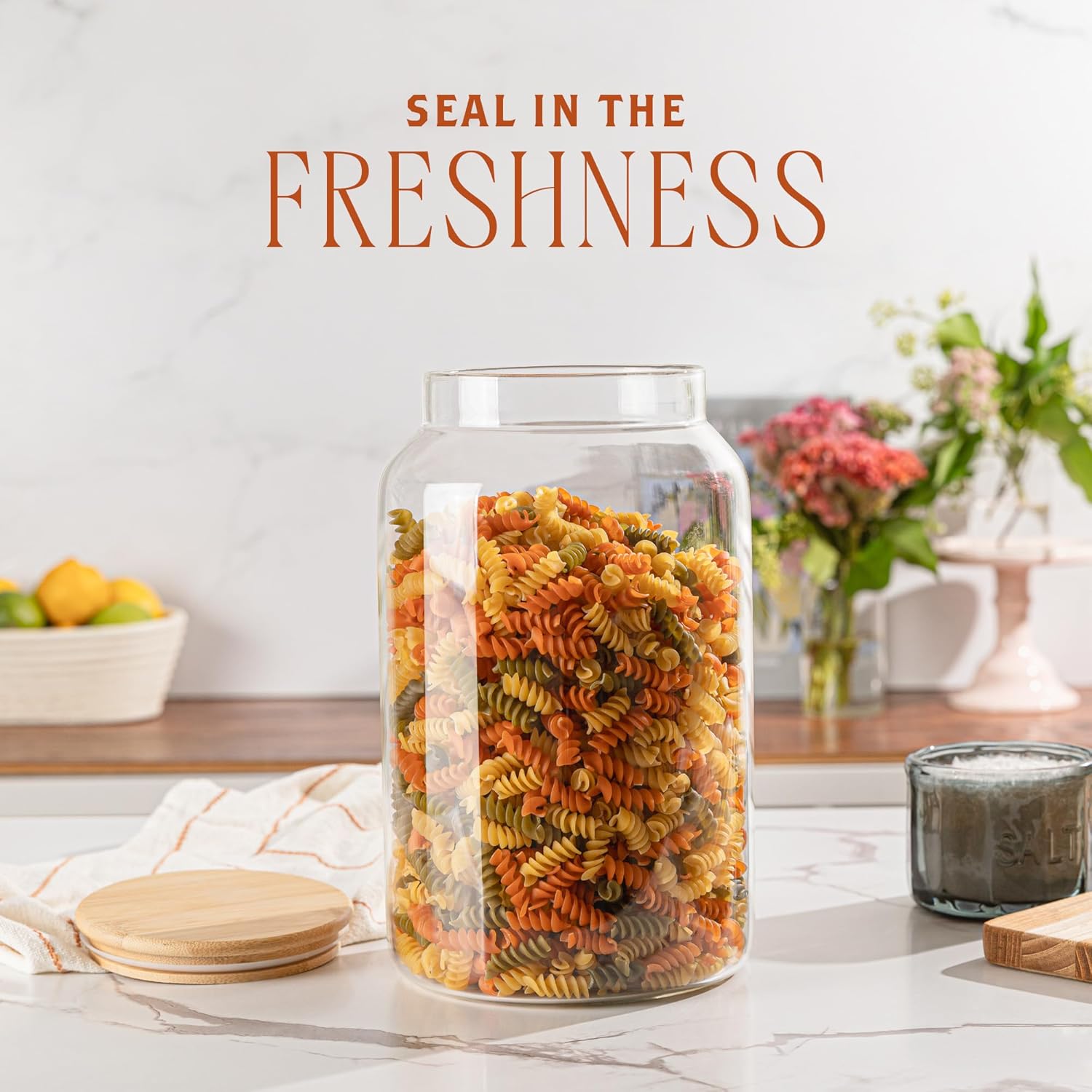 1 Gallon Glass Large Jar with  - Food Storage Plastic recension och pris