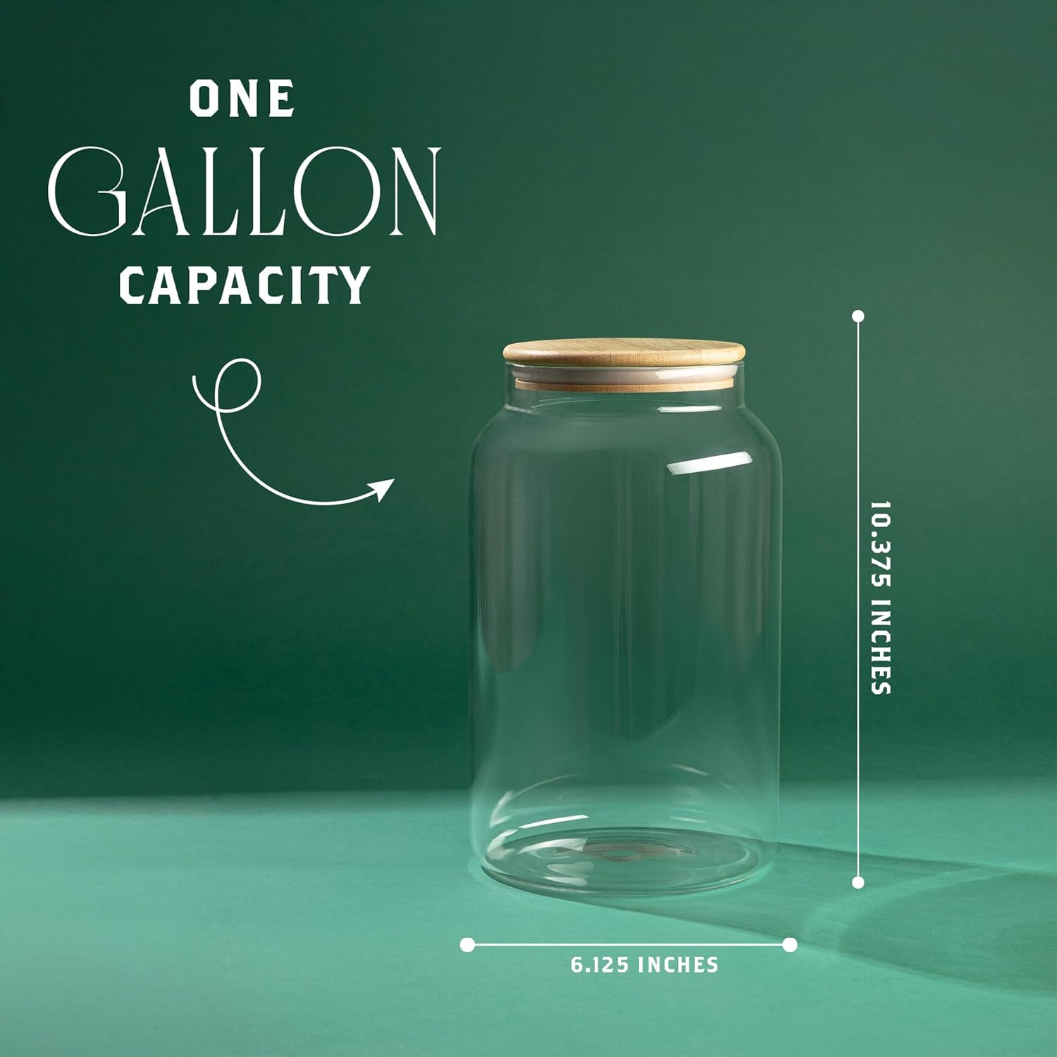 1 Gallon Glass Large Jar with  - Food Storage Plastic recension och pris