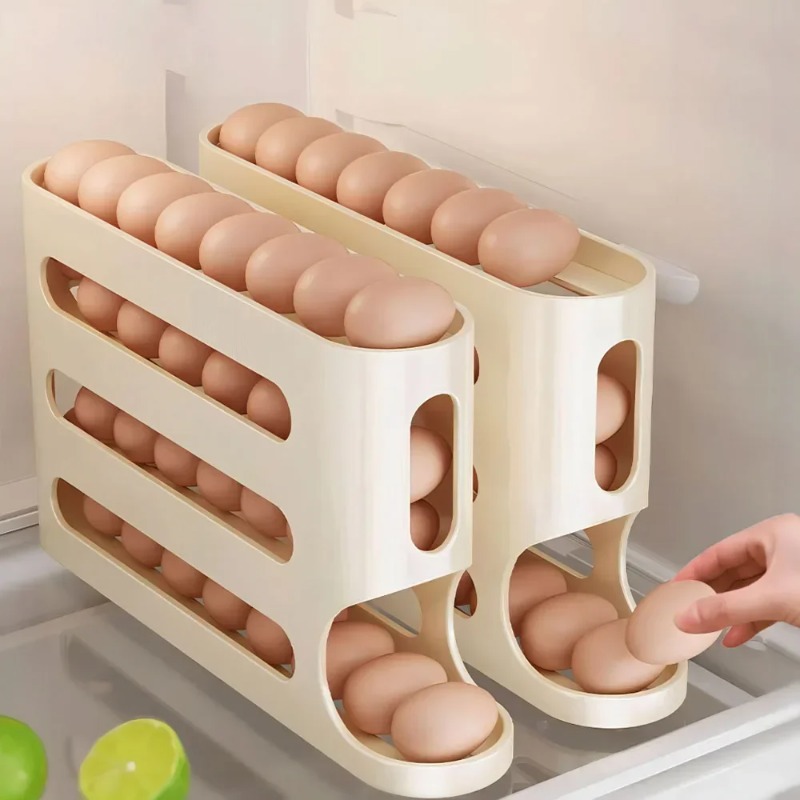 4 Layers Automatic Rolling Egg - Food Storage Cabinet For Kitchen recension och pris