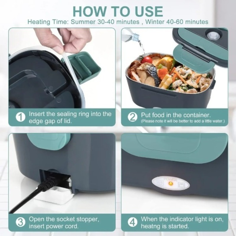 1.5L Electric Lunch Box Food W - Portable Food Warmer recension och pris