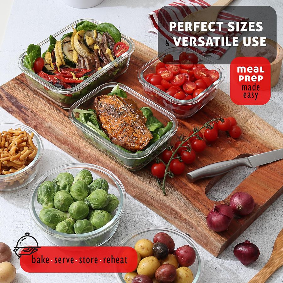 48pc Glass Storage Containers  - Food Storage Glass Set recension och pris