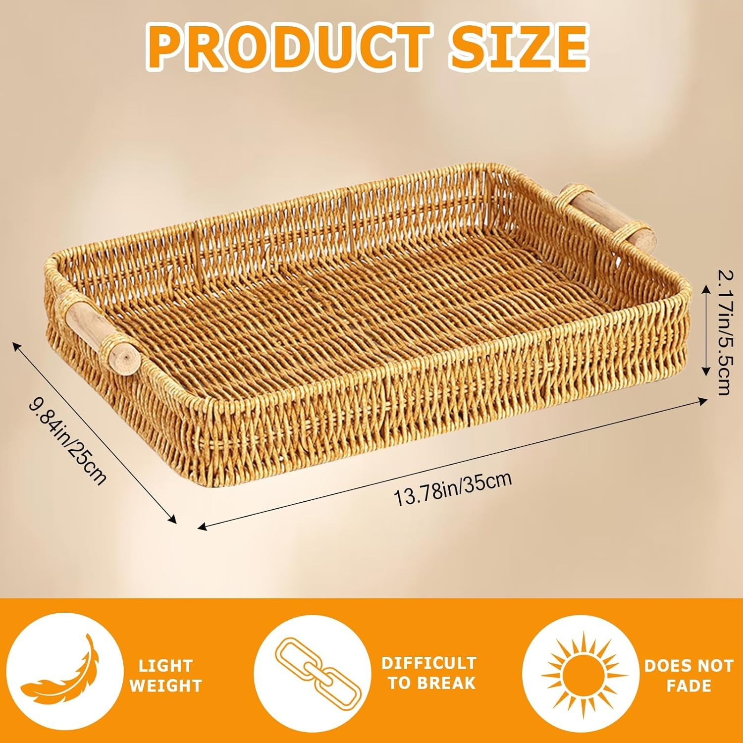 Wicker Tray Rectangular Rattan - Food Storage In Restaurant recension och pris