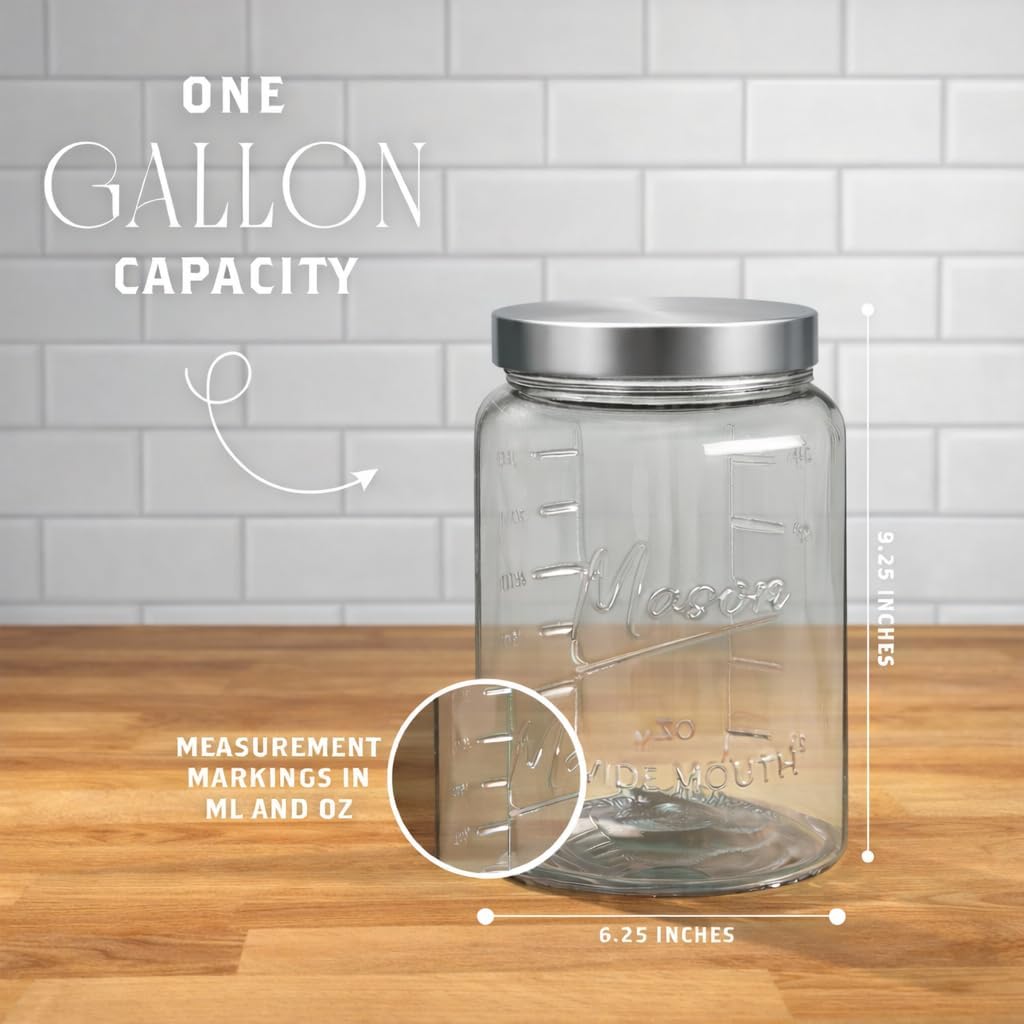Extra Large    Jar - 1 Gallon  - Food Storage Jar Glass recension och pris