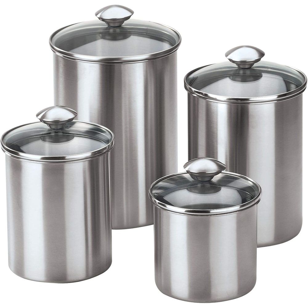 4-Piece Stainless Steel Food S - Food Storage Kitchen Container Set recension och pris