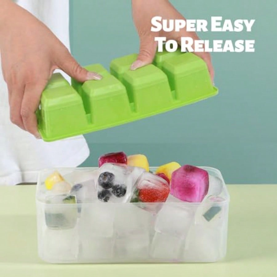 Ice Trays For Freezer With Lid - Food Storage Silicone recension och pris