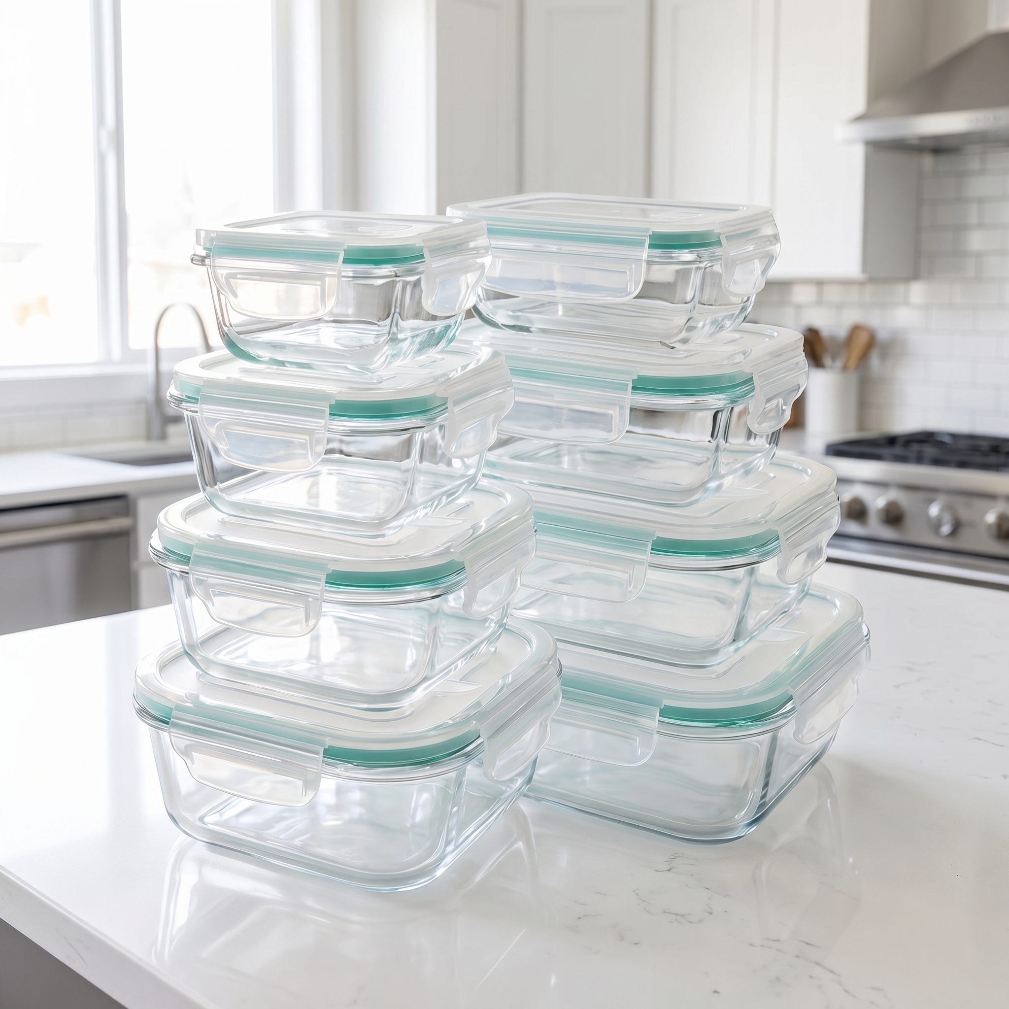 A set of 8 food storage contai - Food Storage For Refrigerator recension och pris
