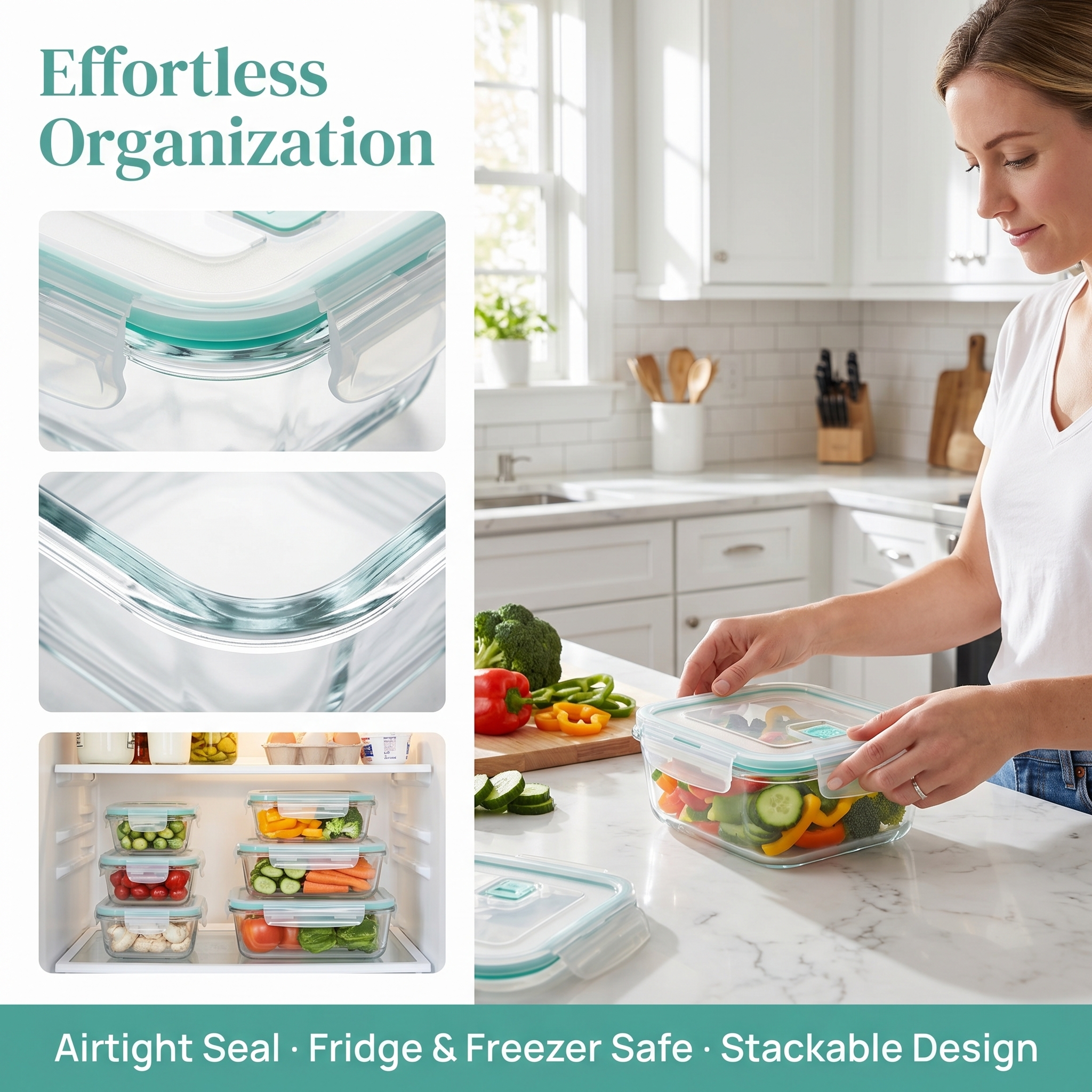 A set of 8 food storage contai - Food Storage For Refrigerator recension och pris